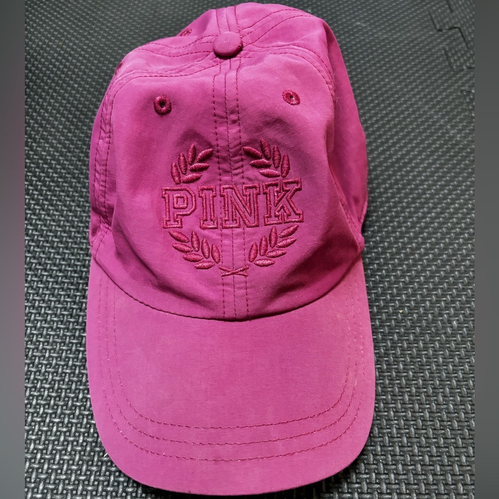victoria secret PINK hat, one size, adjustable, dark mauve fitted hat